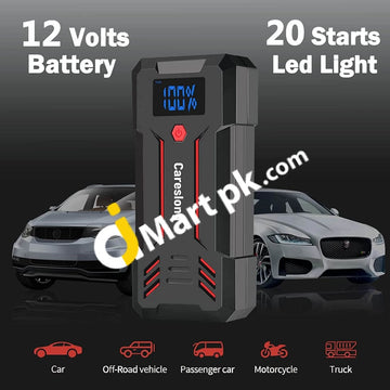 Car Jump Starter Careslong 24000Mah 2200A Battery Booster Portable With Smart Safety Clamps